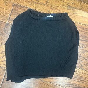 City Chic Black Muscle knit Tee